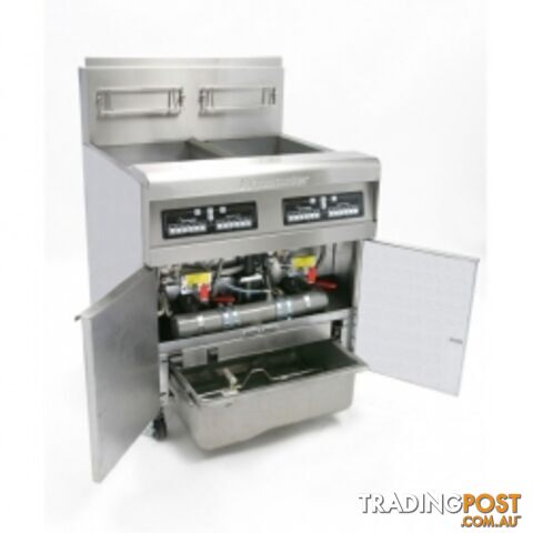 Fryers - Frymaster FPP245ESD - 2 x 25L gas fryer with auto filtration - Catering...