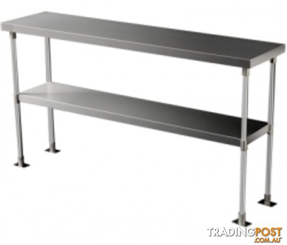 Stainless steel - Brayco SF2T1150 - 2-Tier Overshelf (1150mmLx300mmW) - Catering Equipment