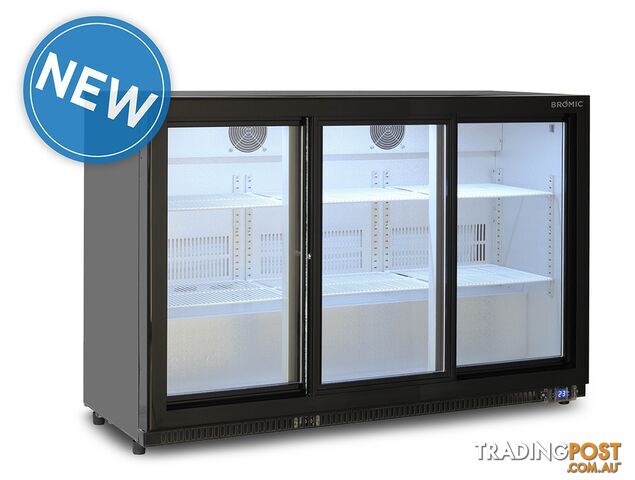 Refrigeration - Back bar chillers - Bromic BB0330GDS - Triple sliding doors - Catering Equipment