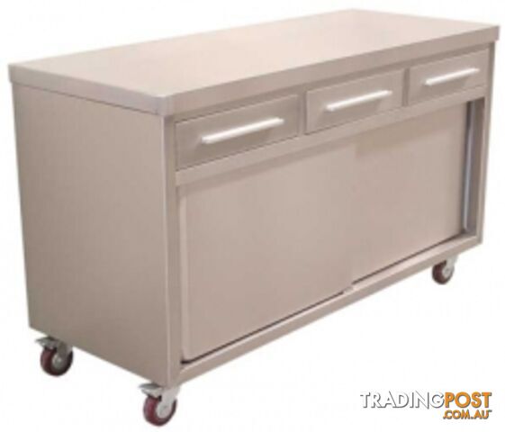 Stainless steel - Brayco CAB1500 - Stainless Steel Indoor Cabinet (1500mmLx610mmW) - Catering