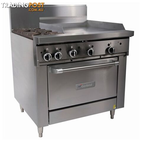 Oven ranges - Garland GF36-2G24R - 2 burners, 600mm griddle gas oven range -...