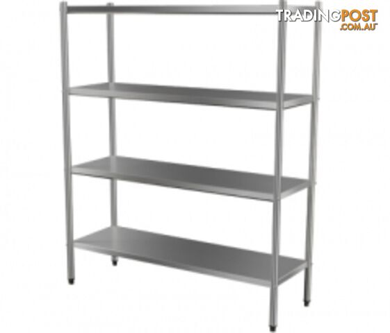 Stainless steel - Brayco SF4T15 - 4-Tier Stainless Steel Shelf (1500mmLx510mmW) - Catering Equipment