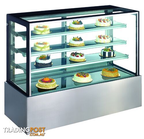 Refrigeration - Cake displays - Exquisite CDC1500 - 1500mm square glass display cabinet - Catering