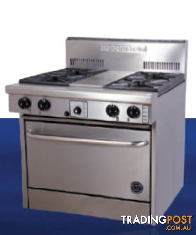 Oven ranges - Goldstein PF-4-28E - 4 gas burners, 711mm static electric oven...