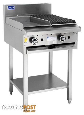 Grill/BBQs - Luus BCH-3P3C - 300mm hotplate, 300mm chargrill - Catering Equipment