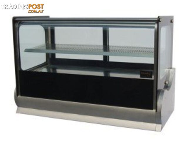 Heated displays - Anvil DGHV0540 - 1200mm square glass countertop showcase -...
