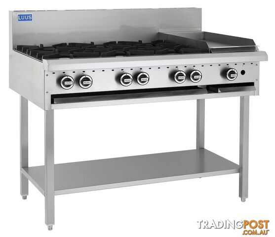 Cooktops - Luus BCH-6B3P - 6 burner, 300mm hotplate cooktop - Catering Equipment