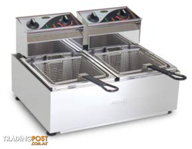 Fryers - Roband F25 - Countertop double pan 2 x 5L 10amp - Catering Equipment -...