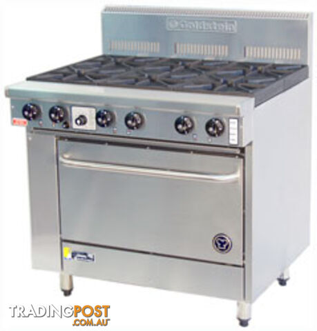 Oven ranges - Goldstein PFC-6-28E - 6 gas burners electric convection oven range - Catering Equipment