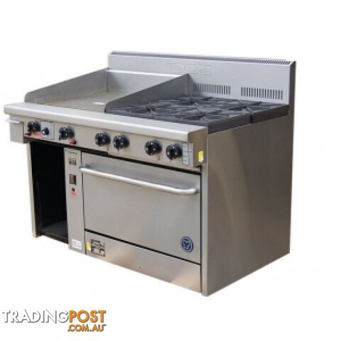 Oven ranges - Goldstein PF-36G-2-28 - 2 gas burner, 900mm griddle static oven...