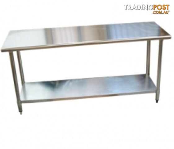 Stainless steel - Brayco 2472 - Flat Top Stainless Steel Bench(610mmWx1829mmL) - Catering Equipment