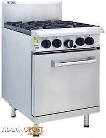 Oven ranges - Luus RS-2B3C - 2 burner, 300mm chargrill gas oven range - Catering Equipment