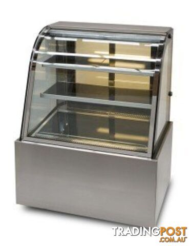 Heated displays - Anvil DHC0730 - 900mm, 3 tier, curved glass - Catering Equipment