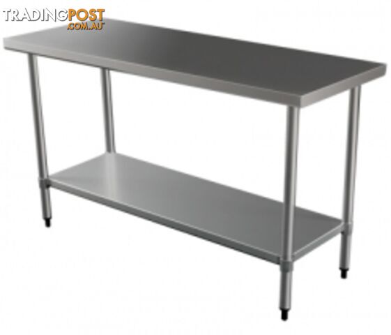 Stainless steel - Brayco 2460 - Flat Top Stainless Steel Bench (610mmWx1520mmL)