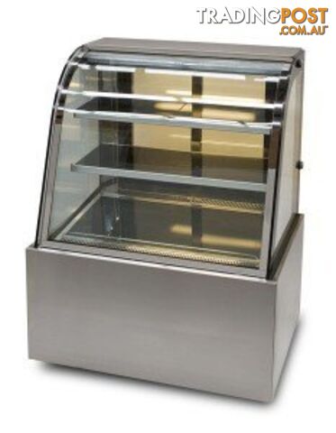 Heated displays - Anvil DHC0750 - 1500mm, 3 tier, curved glass - Catering...