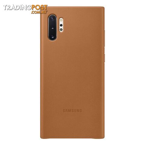 Samsung Galaxy Note 10+ Plus Leather Back Cover - Brown - EF-VN975LAEGWW - Brown - 8806090027673