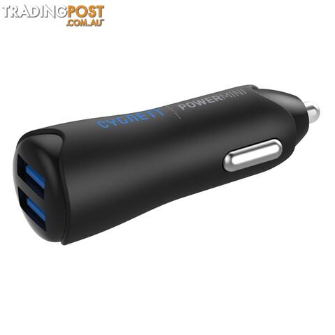 Cygnett PowerMini 4.8A Dual USB Car Charger - Black