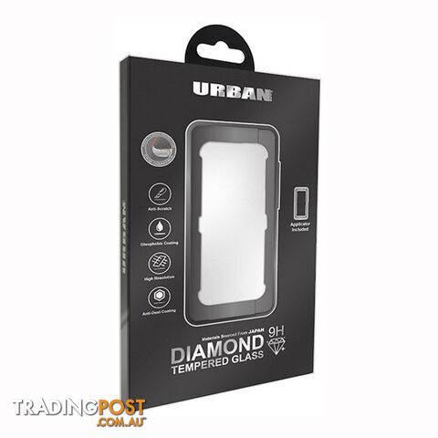 Urban Diamond Tempered Glass Screen Protector For Samsung Note 10+ Plus - GLASSNOTE10PDIABLK - Black - 9017236607089