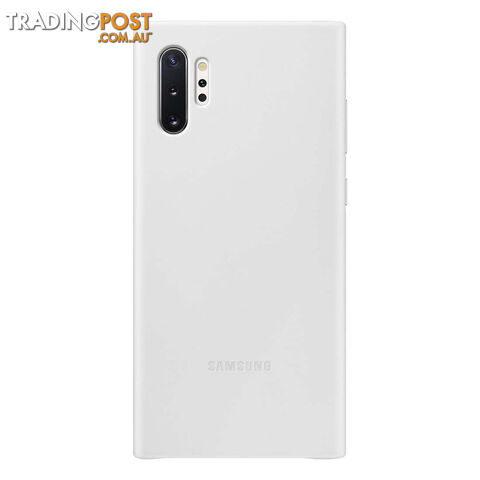 Samsung Galaxy Note 10+ Plus Leather Back Cover - White