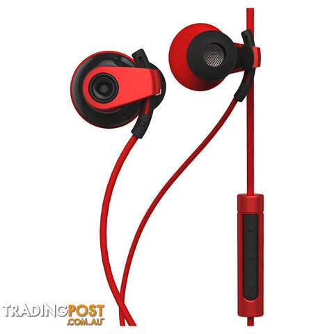 BlueAnt Pump Boost Wired HD Audio Sportbuds - Red