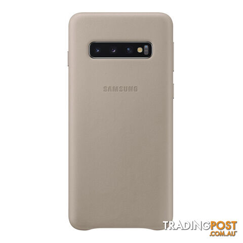 Samsung Galaxy S10 Leather Back Cover - Grey