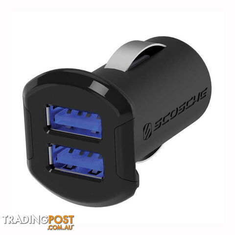 Scosche Dual 2 Ports 12W USB Car Charger - USBC242M - Black - 033991041752