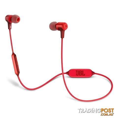 JBL E25BT Wireless In-Ear Headphones - Red - JBLE25BTRED - Red - 6925281921100
