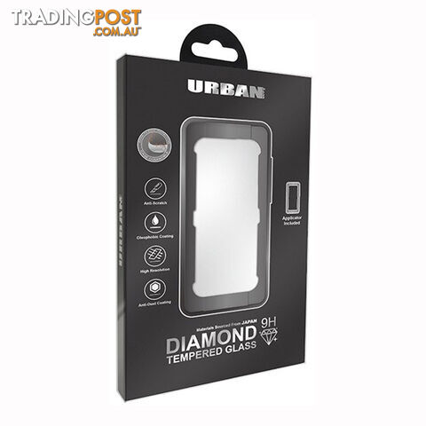 Urban Diamond Tempered Glass Screen Protector For iPhone 11 Pro Max/Xs Max - GLASSIP65DIABLK - Black - 9017236607027