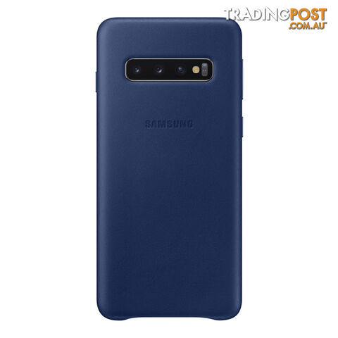 Samsung Galaxy S10 Leather Back Cover - Navy
