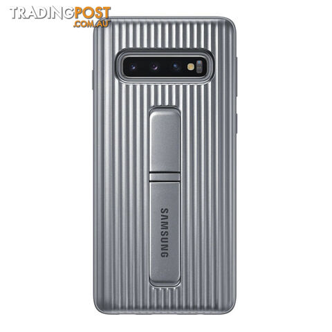 Samsung Galaxy S10 Protective Standing Cover - Silver