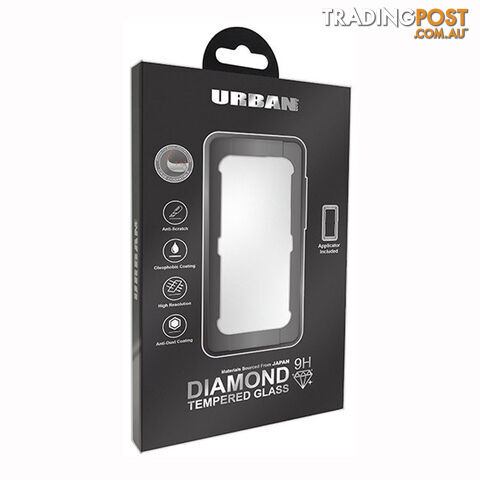 Urban Diamond Tempered Glass Screen Protector For iPhone 11 Pro/Xs/X - GLASSIP58DIABLK - Black - 9017236607065