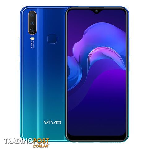 vivo Y12 (Dual Sim 4G/4G, 64GB/3GB) - Aqua Blue - vivo 1094 - Blue - VIVOY12BLU