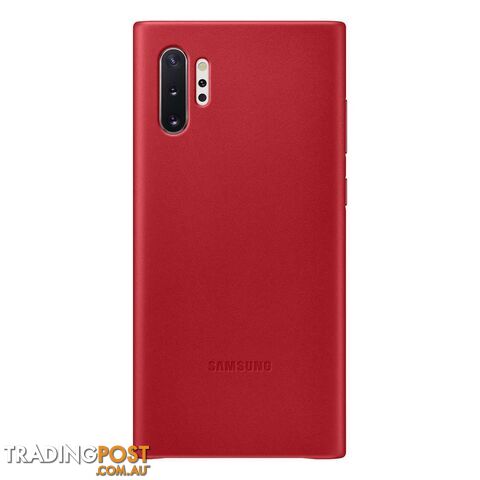 Samsung Galaxy Note 10+ Plus Leather Back Cover - Red