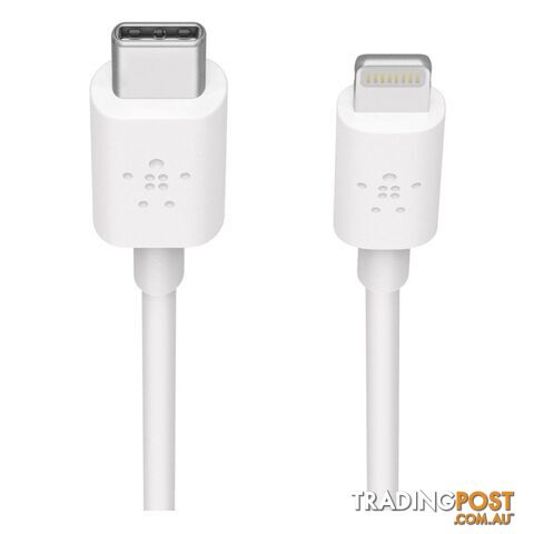 Belkin BoostCharge USB-C Cable with Lighting Connector - White