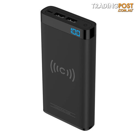 Cygnett ChargeUp Swift 10W 10000mAh Wireless Power Bank w/USB-A Port - Black