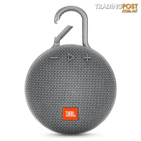 JBL Clip 3 Portable Bluetooth Speaker With Carabiner - Grey - JBLCLIP3GRY - Grey - 6925281933059
