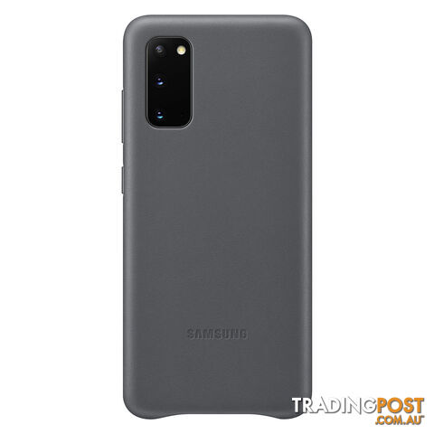 Samsung Galaxy S20 Leather Cover - Grey