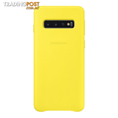 Samsung Galaxy S10 Leather Back Cover - Yellow