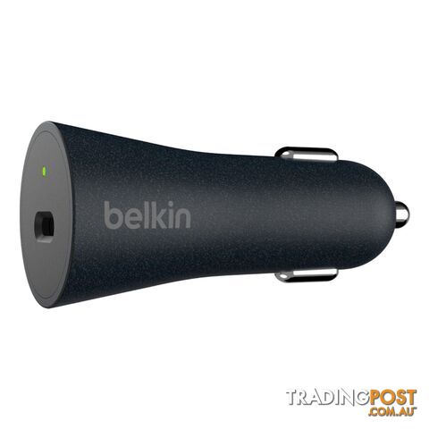 Belkin BoostCharge USB-C Car Charger with Cable - Black