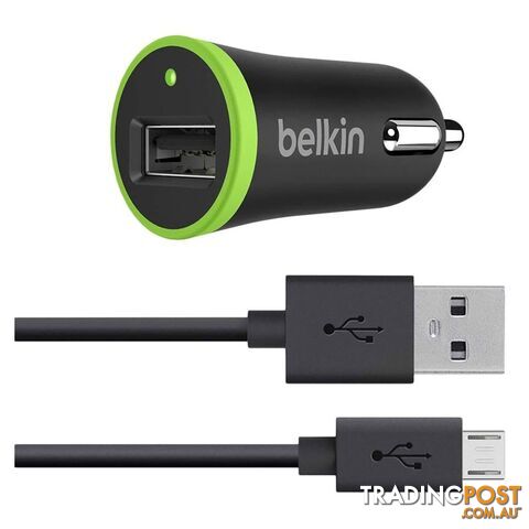 Belkin 2.1A USB Car Charger with Micro USB Cable - Black