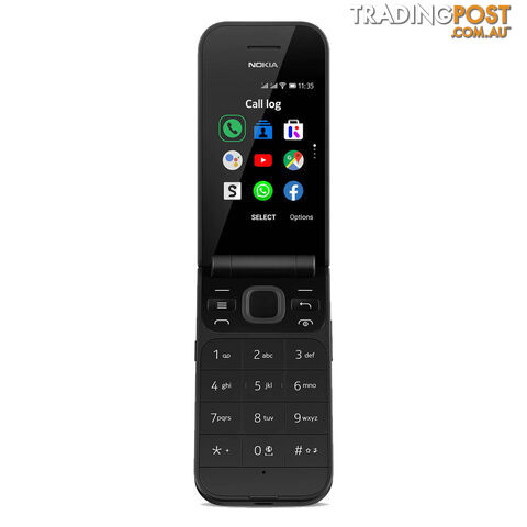 Nokia 2720 (4G/LTE, Flip Phone) - Black