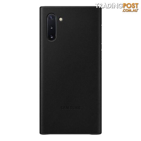 Samsung Galaxy Note 10 Leather Back Cover - Black
