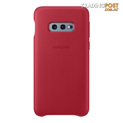 Samsung Galaxy S10e Leather Back Cover - Red