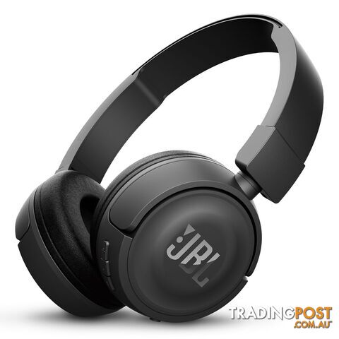 JBL T450BT Wireless On-Ear Headphones - Black - JBLT450BTBLK - Black - 6925281918988