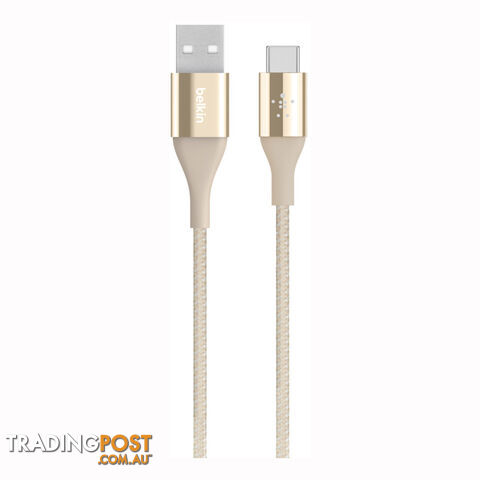Belkin DuraTek+ Type-C to USB A Cable 1.2m - Gold MPN: F2CU059bt04-GLD