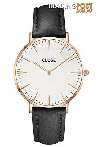 Cluse La Boheme Rose Gold White/Black Watch CL18008 - 8718924590263