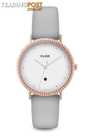 Cluse Le Couronnement Rose Gold White/Grey Watch CL63001 - 8719743372139