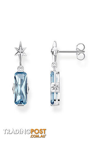 Thomas Sabo Ear Studs Blue Stone With Star TH2107AQ - 4051245474282