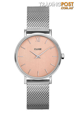 Cluse Minuit Mesh Silver/Rose Gold Watch CW0101203029 - 8719743376137