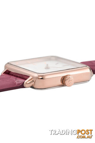 Cluse La Tetragone Rose Gold Soft Berry Alligator CL60020 - 8719743372245 - photo 5 of 5